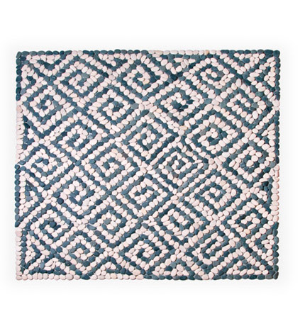 Painel de seixos telados