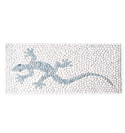 Painel seixos motivo geko