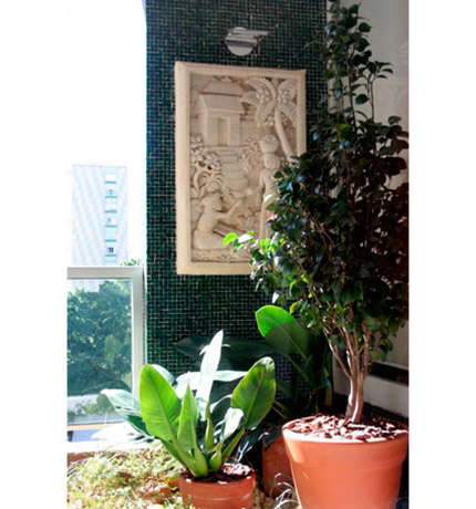 Painel Limestone esculpido Higienopólis