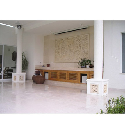 Painel Limestone Esculpido  Mera Arq. & Paisagismo Acapulco